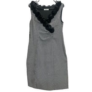 Elegant Black and White Polka Dot Dress